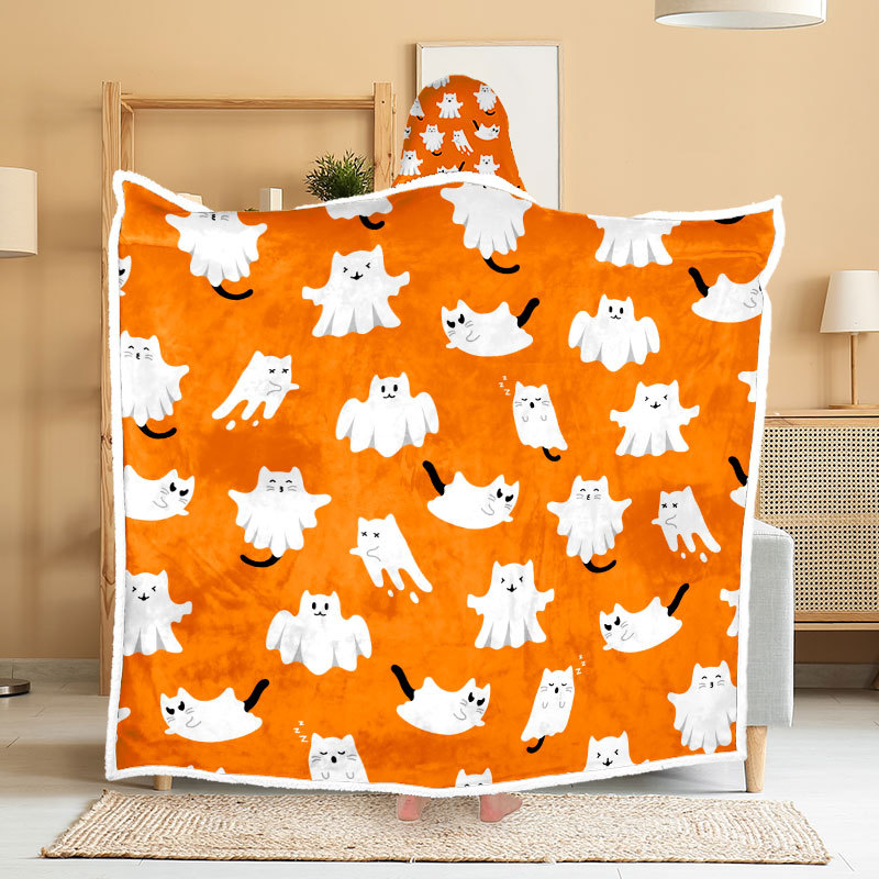 Cross-border wish capas multifuncionales de doble capa encapuchada doble capa de invierno engrosado lana calentamiento de flange camisa