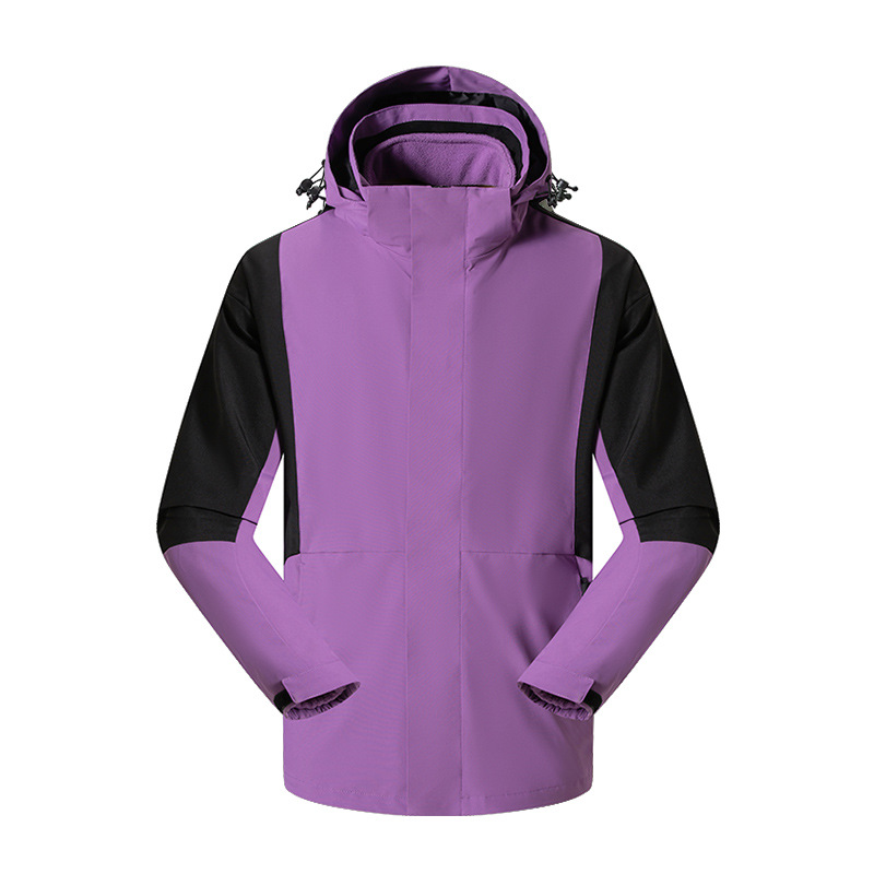 Desmontaje tres en uno chaqueta de dos piezas personalizada al aire libre montañismo senderismo Moda marca abrigo overoles impresión