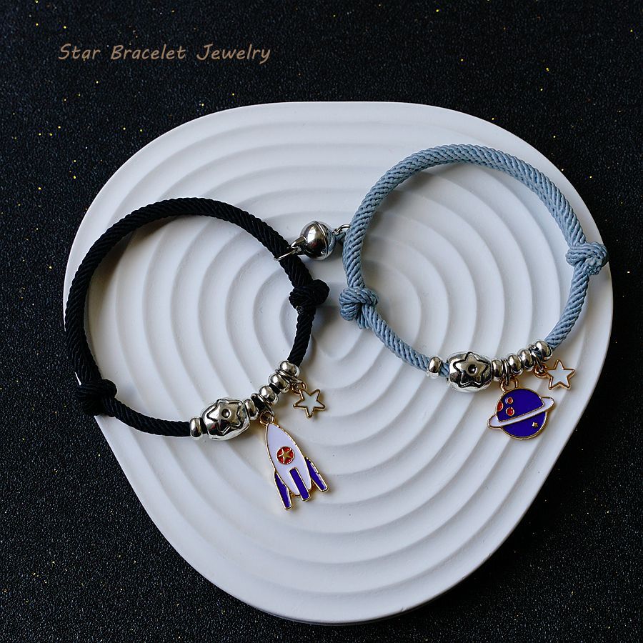 Fashion Rocket Planet Alloy Unisex Bracelets 1 Piece