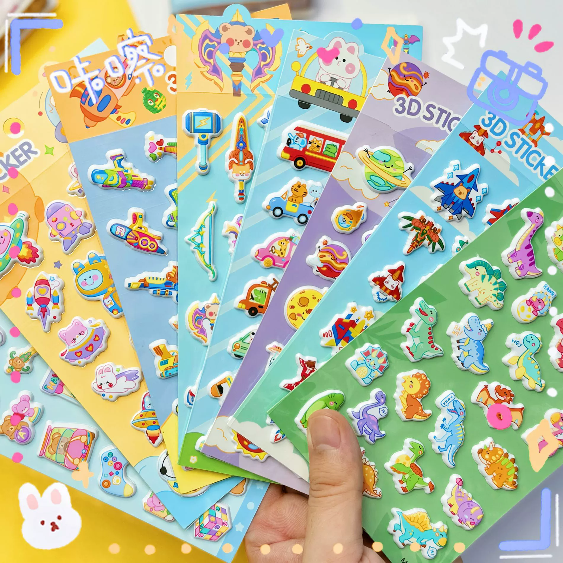 Eva, three dimensional cartoon sticker for princess for men and women, children's stationery, stickers, “Frozen”, 3D