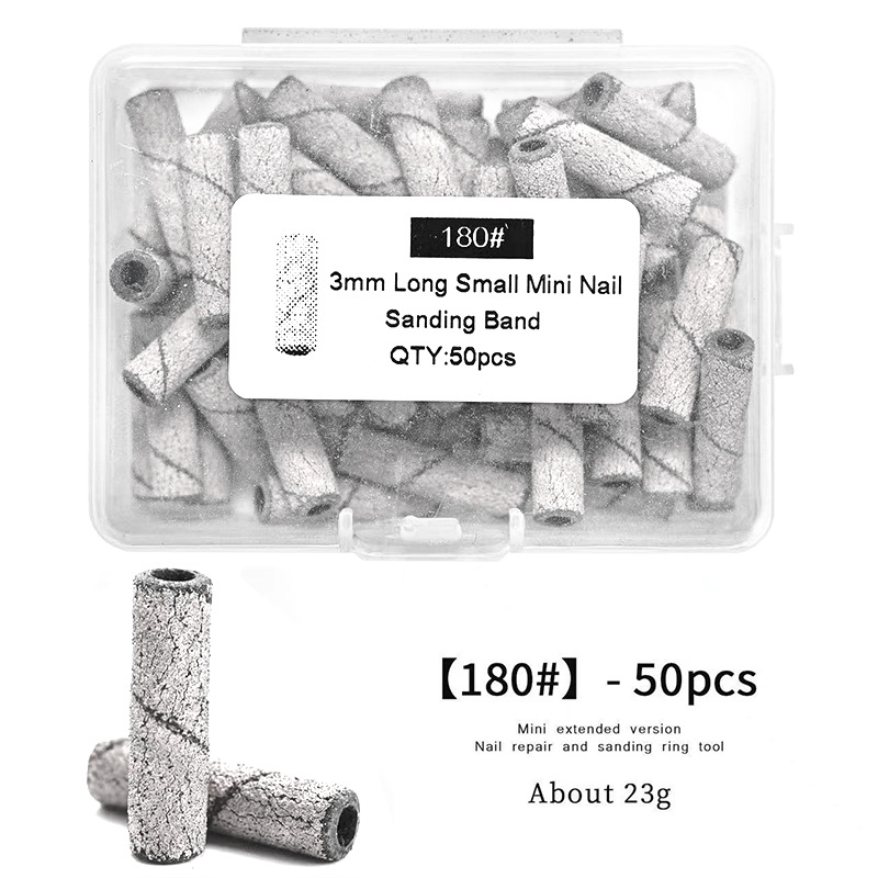 Unidad de arena de uñas de 20 mm alargada multiespecificación especial en caja y bolsa pequeña unidad de arena de uñas