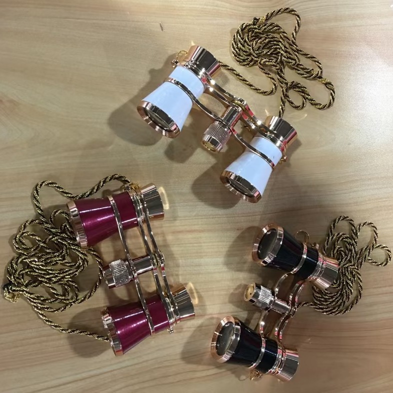 厂家直销礼品3X25带灯双筒望远镜 观剧镜 镀金属看演唱会户外旅游