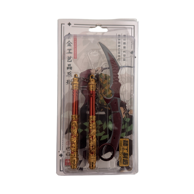 锌合金三角洲游戏黑海战斧神龙双截棍影锋蝴蝶折叠刀未开刃满包邮|undefined