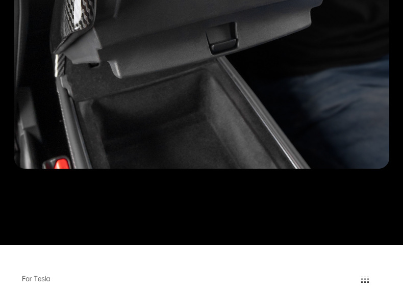 Tesla Model 3/Y Armrest Box Cover Carbon Fiber Pattern Protective Cover Center Console Interior Accessories 2022 Old Model