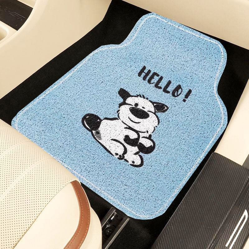 Dropshipping Cartoon Cute Versatile Silk Loop Car Floor Mat, Mud-Resistant, Stain-Resistant, Durable, Easy to Clean