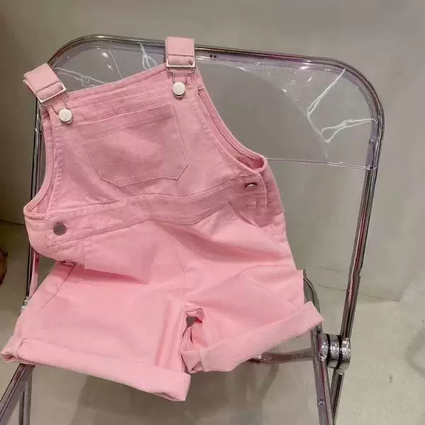 Girls' Overalls Set Summer 2026 New Two-Piece T-Shirt Pure Cotton Shorts Fashionable Korean Style for Little Girls