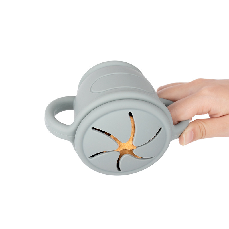 厂家直供儿童硅胶吸管杯 二合一训练杯 防泼洒防摔双耳学饮杯