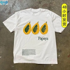 夏の女性のフルーツレターパターンプリント T シャツ Y2k Haraj