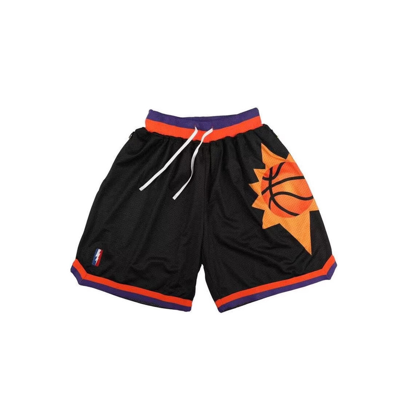 Sports Shorts American Retro Casual Durant Basketball Shorts with Zipper Mesh Double-Layer Knee-Length Men's Summer Shorts