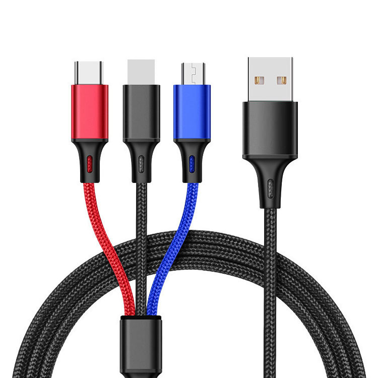 一引き三データ線リンゴ快充三合一データ線適用安卓type-c充電線ロゴプレゼント|undefined