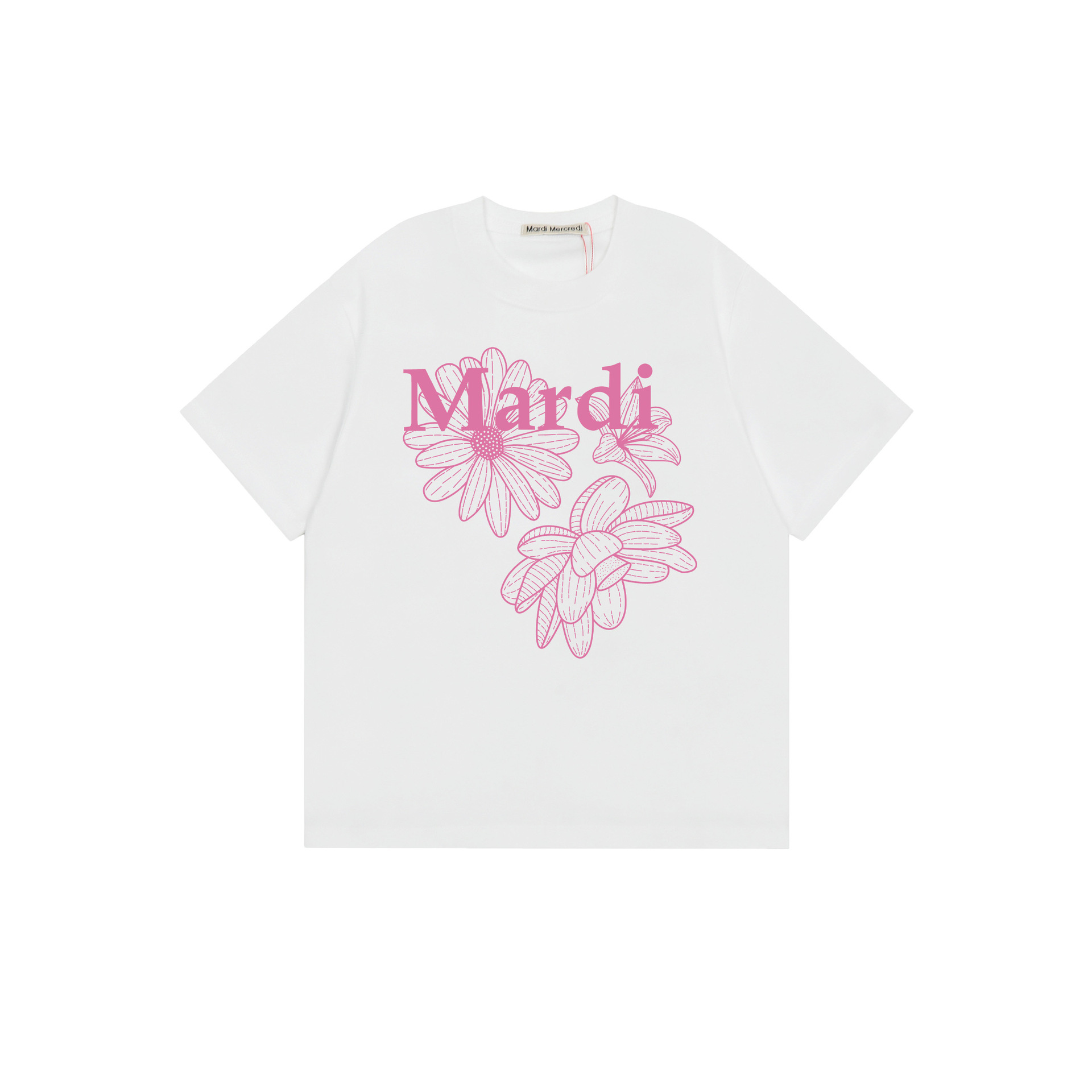 2025 新マルディ半袖右肩スリムフィットゴールドハイシルバー同スタイルデイジードックスフード犬 Tシャツホットガール着用
