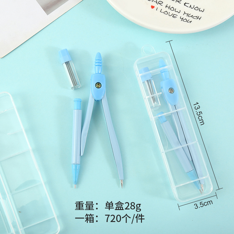 Juego de brújulas examen para estudiantes dibujo de metal brújula pintura herramienta de matemáticas herramienta de dibujo multifuncional portátil