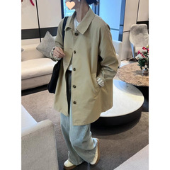 卡其色风衣外套女2025年秋季新款韩版高级感宽松中长款休闲上衣