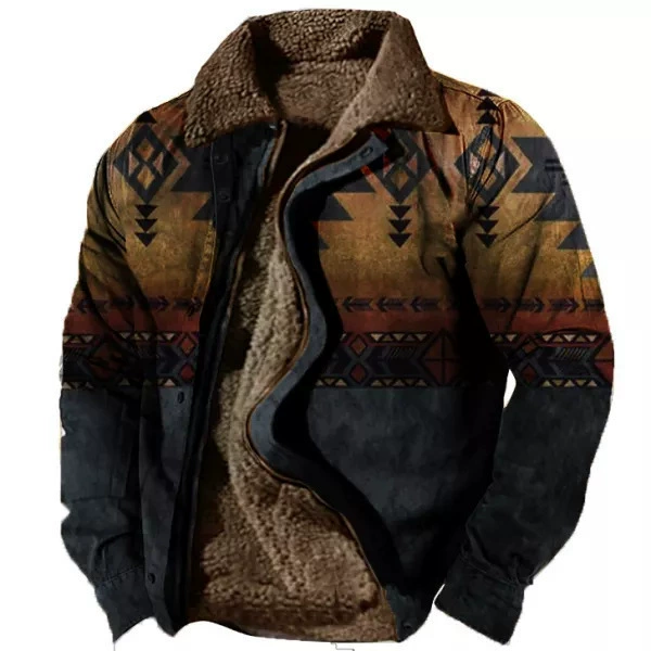 [Rural retro style men's jacket跨世纪乡村休闲宽松拉链男士外套]