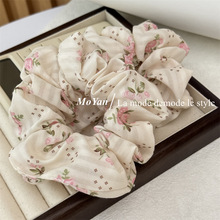 简约甜美碎花大肠发圈女高弹力发绳扎头发橡皮筋头绳2024新款头花