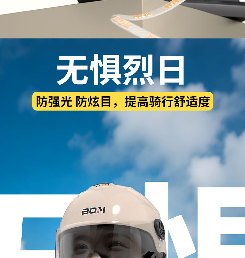 New National Standard Certified Dual-Mirror Electric Motorcycle Helmet for Women and Men, Electric Scooter Half Helmet, Summer Sun Protection Safety Helmet