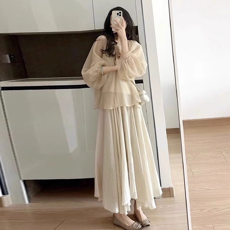 Shiffon thin summer set for pregnant