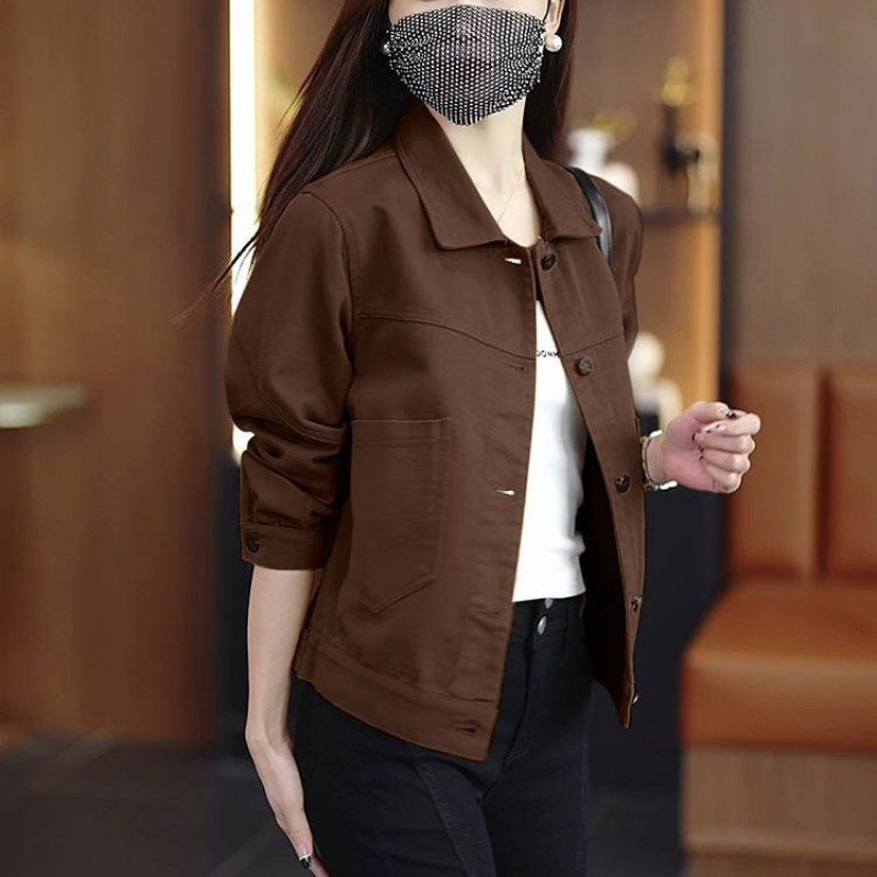 春秋复古牛仔外套女新款2025小个子百搭短款夹克宽松洋气上衣|undefined