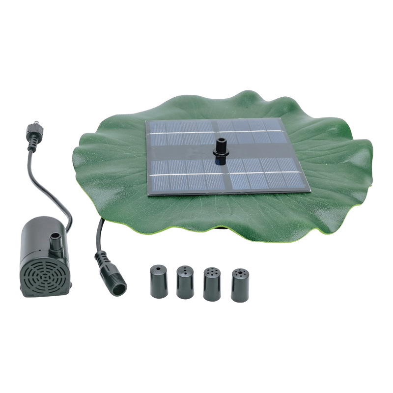 DC8V 太阳能漂浮荷叶喷泉池塘景观泵-SFF2-320606B