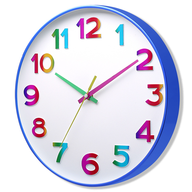 12 pulgadas 30cm mudo Reloj de pared creativo moda niños hogar sala de estar estéreo digital simple reloj al por mayor