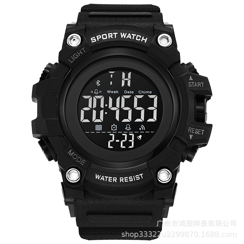 Nuevos deportes al aire libre militar camuflaje moda gran dial de los hombres luminoso reloj electrónico multifuncional reloj LED