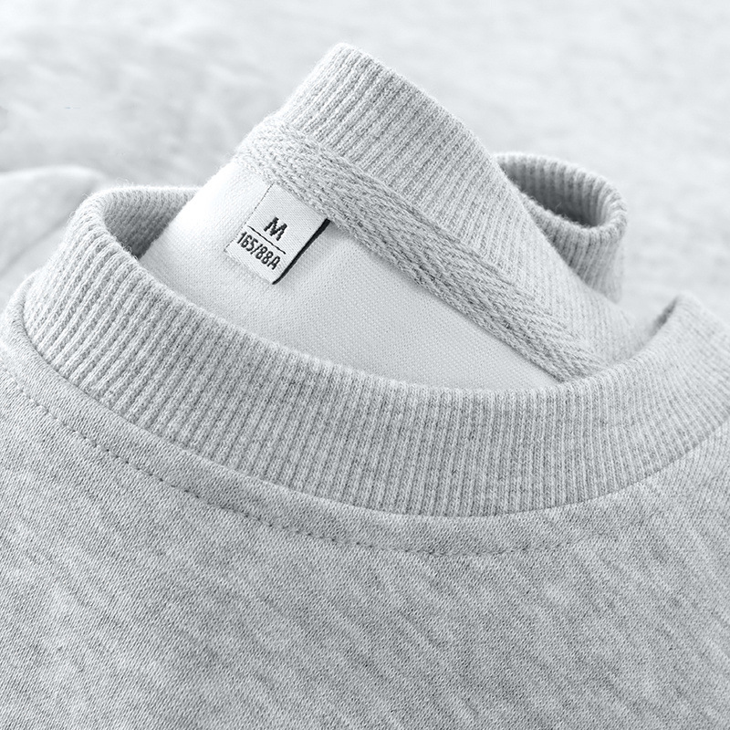 Huapian 어깨 플러스 사이즈 스웨트 셔츠 남자의 가을 새로운 느슨한 후드 재킷 2024 봄과 가을 둥근 목 탑