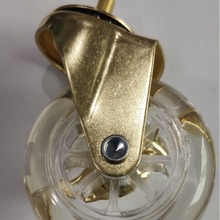 3寸轻型刹车镀金透明轮，办公椅轮，出口静音沙发轮家具轮，PU轮