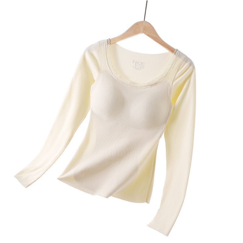 Finna Fuzhou Cordillera seda calentamiento conjunto de ropa interior de mujer con cojín de pecho de lana gruesa de otoño y invierno conjunto de top