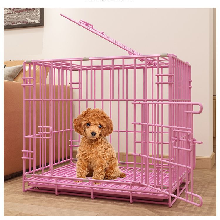 Small Dog Crate for Puppies, Toilet Separation, Medium Dog Corgi Indoor Home Pet Dog Crate