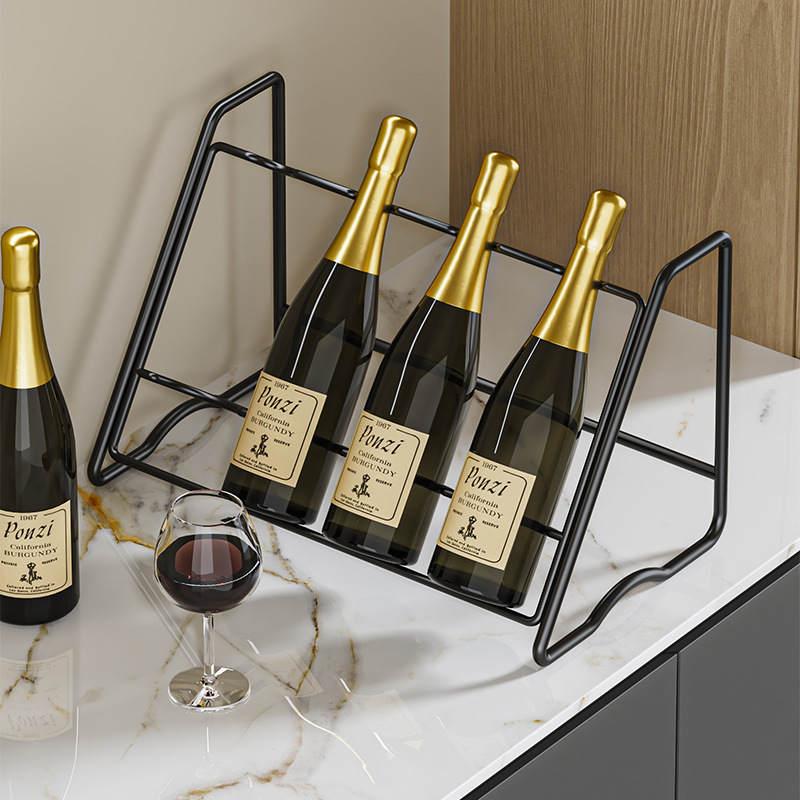Modern Decorative Creative Wine Bottle Rack Light Luxury Wine Rack Ornaments Wine Cabinet Home Oblique Wine Rack Display Rack