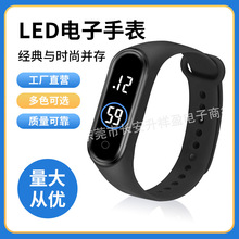 新款触摸M4LED电子手表防水男女学生时尚儿童运动电子手环手表