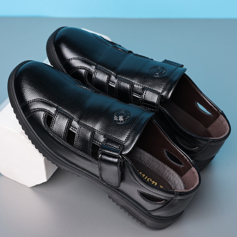 [100% Full Cowhide] Special Clearance Sale, Missing Code Men's Shoes, Genuine Leather Sandals, Summer Non-Slip Dad Shoes