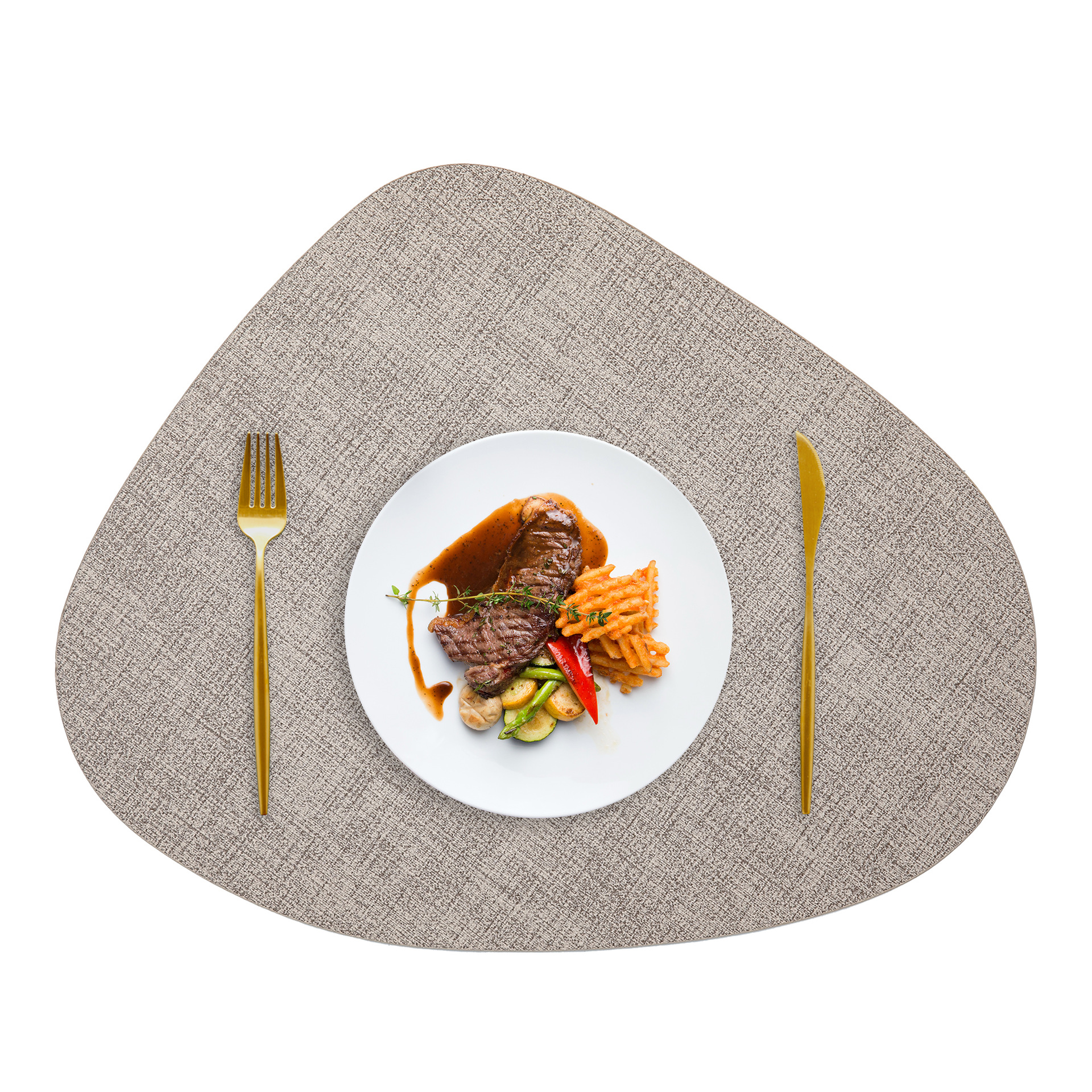 Manteles Individuales japoneses transfronterizos de tela en forma de gota, tapetes para platos impermeables y a prueba de aceite, tapetes aislantes para mesa, alfombrillas aislantes de pu para el hogar