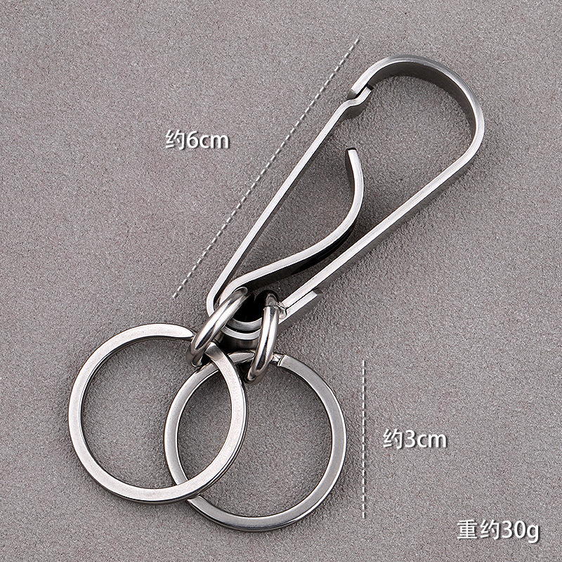 Make Stainless Steel Keychain Men's Brass Waist Buckle Car Motorcycle Key Sturdy Anti-Lost