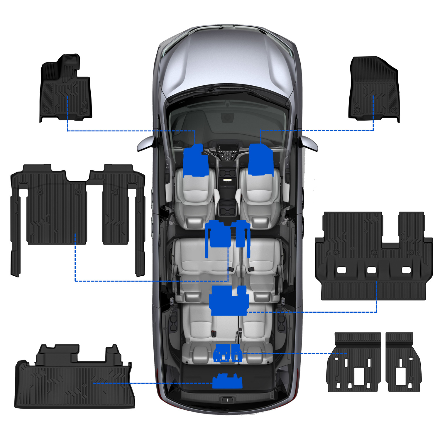 Suitable for 21-24 Senna SIENNA car mats TPE mats trunk mats back cushions cross-border
