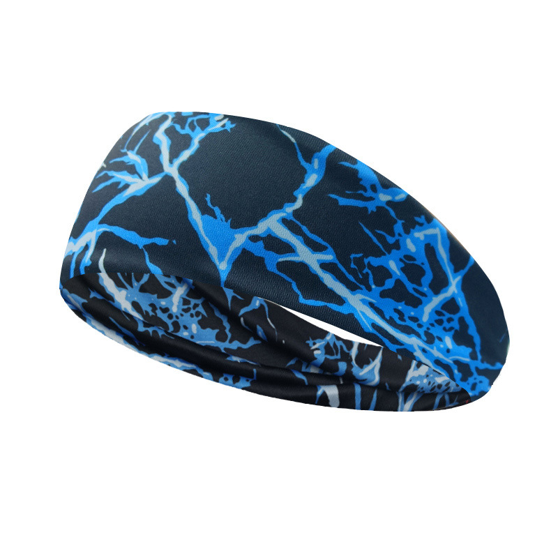 Transfronterizos de impresión de cabello deportivo para hombres mujeres fitness correr yoga antiperspirante pañuelo elástico ocio rayas de cabello cabeza