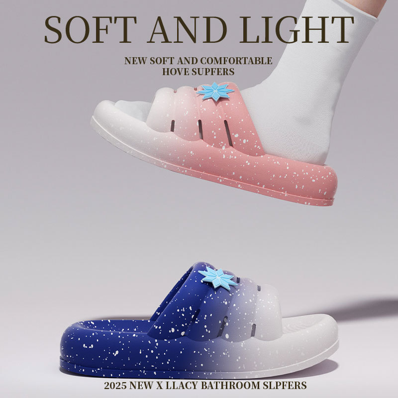 New Summer Starry Sky Gradient Children's Sandals for Men, Indoor and Outdoor Home Non-Slip Soft-Soled Slippers for Women
