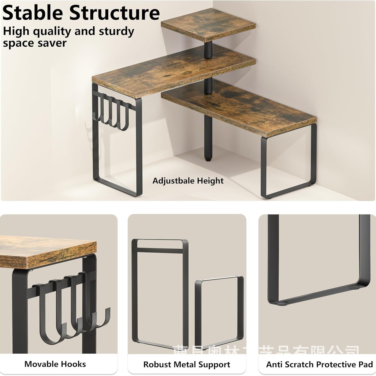 Estantes de cocina transfronterizos Estantes de escritorio giratorios Estantes de escritorio Estantes de almacenamiento multicapa Organizador de cocina