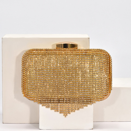 Celebrity Rhinestone Sparkling Tassel Evening Bag Clutch Bag Banquet Bag Evening Bag Bridal Crossbody Bag Manufacturer Wholesale