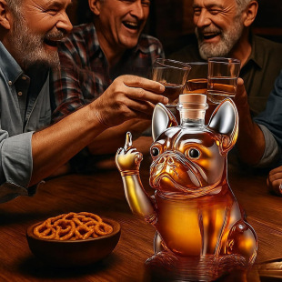 �羳���� Funny French Bulldog Whiskey Bottle ��Ȥ����ʿ�ɾ�