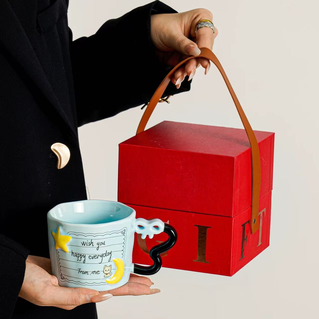 Tazas de niñas de alto valor facial, tazas de agua de alta calidad, regalos de mano, eventos de apertura, cajas de regalo para clientes. image 12