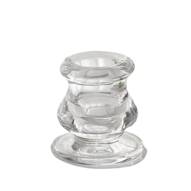 Simple ins candelabro de vidrio barra de cera vintage romántica vela taza decoración de cena de vela casa fondo de vidrio