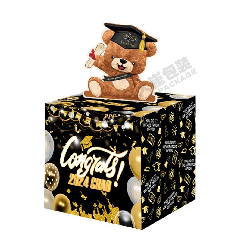 즉시 배송 가능한 블랙 곰돌이 디자인 42 사이즈