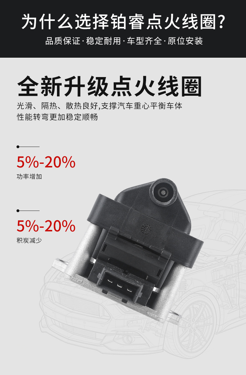 Cross-Border High-Voltage Ignition Coil 701-905-104 6N0905104 Suitable for Volkswagen Golf and Kavelwei