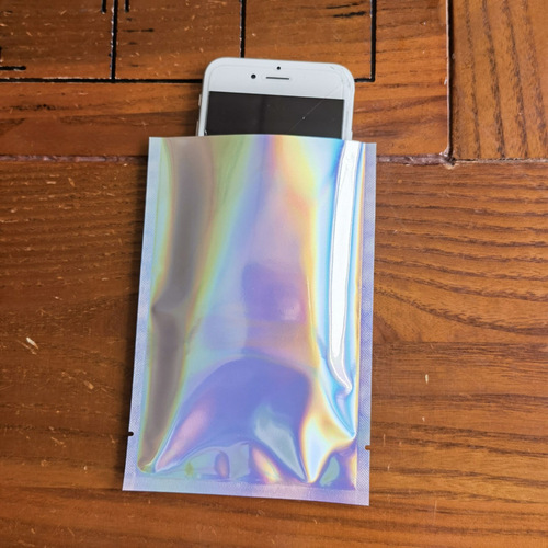 Dual-Sided Laser-Reflective Flat Pouch Decorative Aluminum Foil Bag Flat Mouth Packaging Bag Vacuum-Proof Cosmetic Concealing Bag