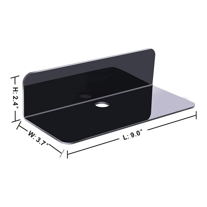 Estante flotante transfronterizo Estante de almacenamiento de pared sin perforaciones montado en la pared Estante de almacenamiento de acrílico Estante de almacenamiento de altavoces