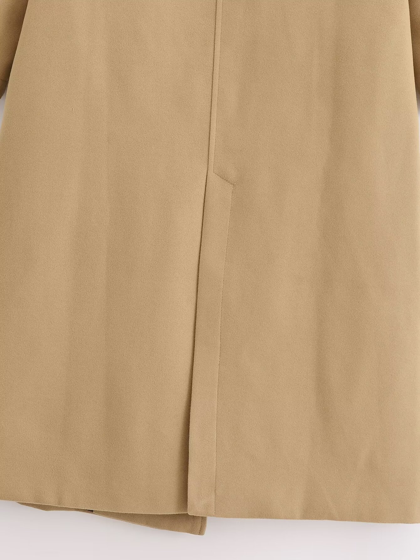 Women's clothing 2024 summer new item camel short scarf woolen coat jacket_voghion.com