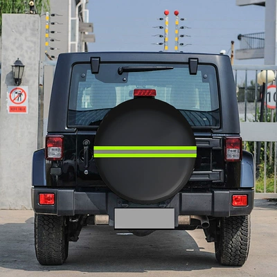 Cross-Border Rv Reflective Strip Tire Cover Black Spare Tire Cover Leather Wheel Tire Cover Tire Protective Cover