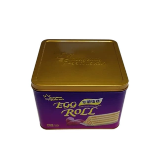儿童零食蛋卷食品包装铁盒 紫薯味鸡蛋卷糕点食品包装盒