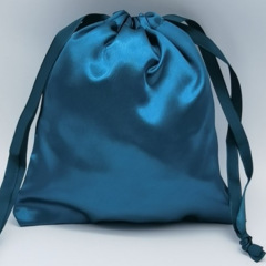 Green satin storage bag satin drawstring bag gift bag satin drawstring pocket anti-satin drawstring pocket black